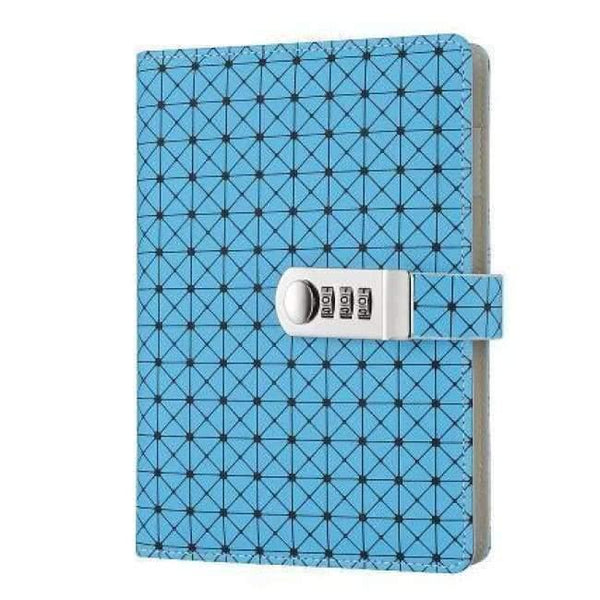 Planet Gates Sky Blue Paperboat retro A5 notebook logo customize with lock free logo name custom writing pads lockable password diary student gift