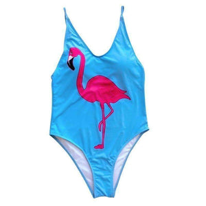 Planet Gates Sky Blue / S Flamingos Bikini Women One Piece Suit Printing Swimming Suit For Female Strapless Bikini Ladies Swimwear Summer Bandeau