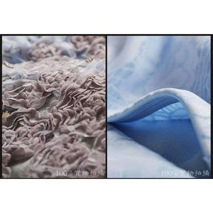 Planet Gates Sky Blue / S Mandarin Collar Dress Luxury Women Appliques Embroidery Short Sleeve Summer Lace Dress Event For Party Wedding NS416