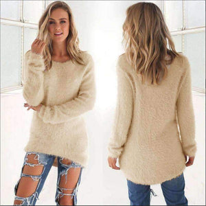 Planet Gates sky blue Sweater / S Autumn Knitted Sweater Women Winter Sweaters Female 2018 Long Sleeve O Neck Loose Casual Pullovers Plus Size 3XL DDR87