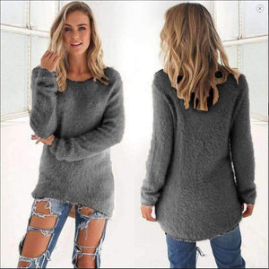 Planet Gates sky blue Sweater / S Autumn Knitted Sweater Women Winter Sweaters Female 2018 Long Sleeve O Neck Loose Casual Pullovers Plus Size 3XL DDR87