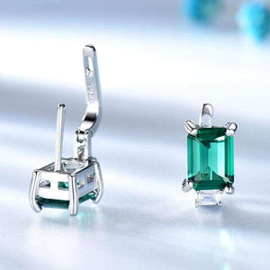 Planet Gates Sky Blue Topaz UMCHO Solid Genuine 925 Sterling Silver Earrings Gemstone Created Emerald Clip Earrings For Female Wedding Gifts Fine Jewelry