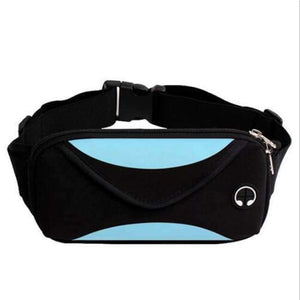 Planet Gates Sky-blue Waist Bags Running Fanny Pack Women Waist Pack Pouch Belt Bag Men Purse Mobile Phone Pocket Case Camping Hiking Sports Bag