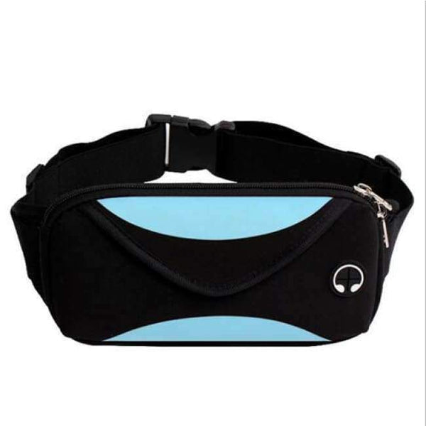 Planet Gates Sky-blue Waist Bags Running Fanny Pack Women Waist Pack Pouch Belt Bag Men Purse Mobile Phone Pocket Case Camping Hiking Sports Bag