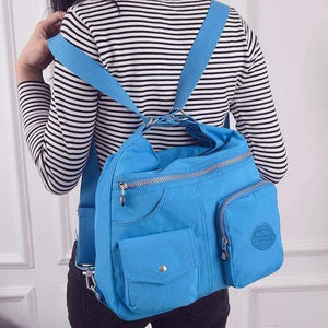 Planet Gates Sky Blue Women Nylon Backpack Natural School Bags For Teenager Casual Female Shoulder Bags Mochila Travel Bookbag Knapsack