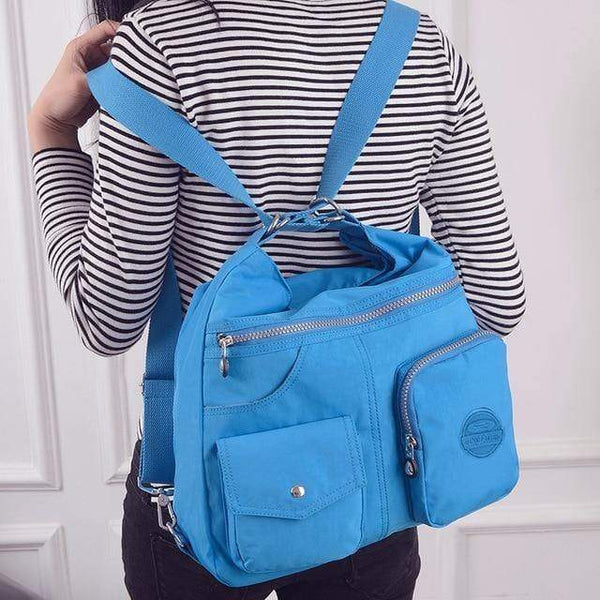 Planet Gates Sky Blue Women Nylon Backpack Natural School Bags For Teenager Casual Female Shoulder Bags Mochila Travel Bookbag Knapsack