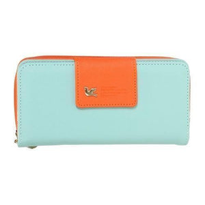 Planet Gates sky blue Women Wallets Brand PU Leather Long Leather Women Clutch Bag Hasp Zipper Wallet Card Holders Clutch Money Bag Carteira