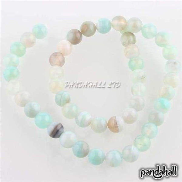 Planet Gates SkyBlue 48pcs/pack Round Beads Natural Stone 8mm for Jewelry Making DIY Bracelets Necklaces Dyed