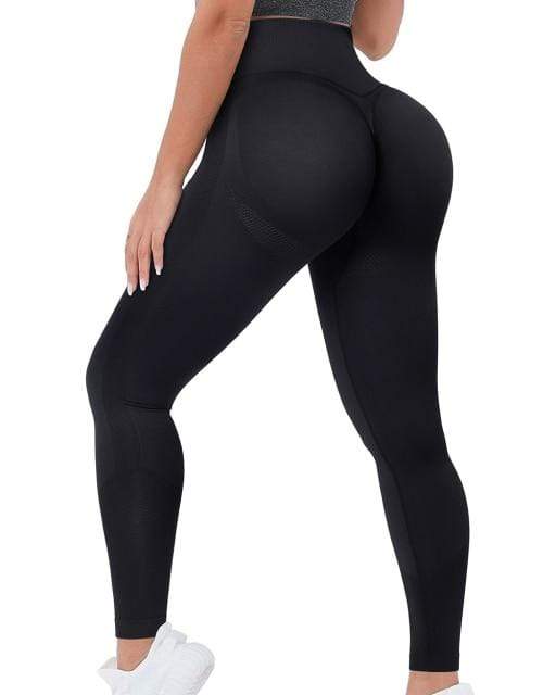Planet Gates SL590BK / S Yoga Pants Women Leggings For Fitness High Waist Gym Legging Women Push Up Solid Workout Fitness Women Seamless Leggings