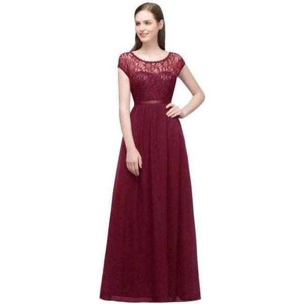 Planet Gates Sleeveless burgundy / 6 Vestido De Festa burgundy Bridesmaid Dresses Chiffon Beach long dress for wedding party for woman