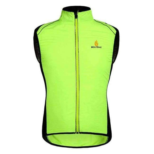 Planet Gates Sleeveless green / L Tour de France Bicycle Cycling Jersey Sports Men Riding Breathable Reflective Cycle Clothing Bike Long Thin Wind Coat