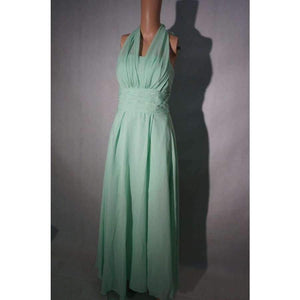 Planet Gates Sleeveless Long Bridesmaid Dresses  Ruffles Chiffon a-Line Vestido De Madrinha De Casamento Longo