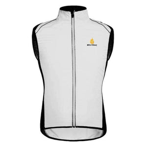 Planet Gates Sleeveless white / L Tour de France Bicycle Cycling Jersey Sports Men Riding Breathable Reflective Cycle Clothing Bike Long Thin Wind Coat