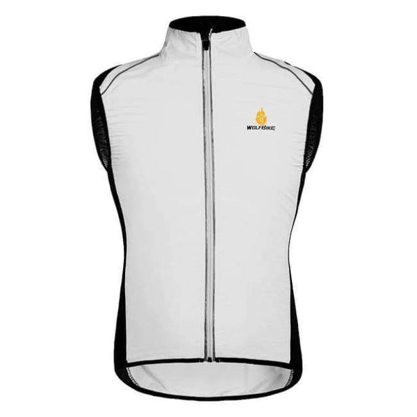 Planet Gates Sleeveless white / L Tour de France Bicycle Cycling Jersey Sports Men Riding Breathable Reflective Cycle Clothing Bike Long Thin Wind Coat