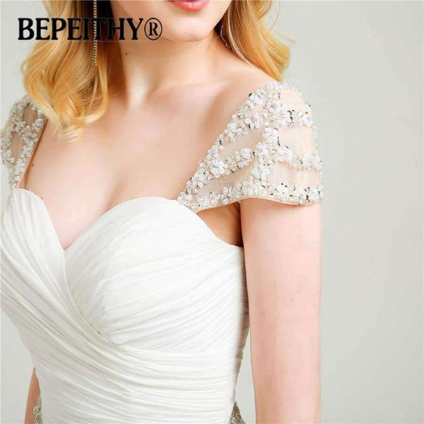 Planet Gates Sleeves Chiffon Wedding Dresses 2018 With Belt New Arrival Vintage Beach Bridal Dresses Hot Sale