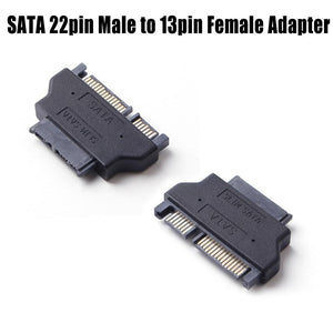 Planet Gates Slimline SATA Adapter Serial ATA 7+15 22pin Male to Slim 7+6 13pin Female Adapter for Desktop Laptop HDD CD-ROM Hard Disk Drive
