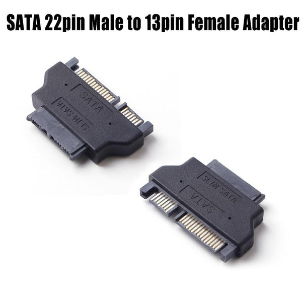 Planet Gates Slimline SATA Adapter Serial ATA 7+15 22pin Male to Slim 7+6 13pin Female Adapter for Desktop Laptop HDD CD-ROM Hard Disk Drive