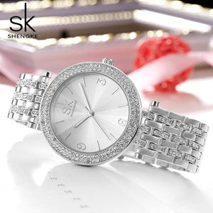 Women Watch Brands Crystal Sliver Sexy Diamond Design Bracelet Watches Ladies Crystal Watches Relogio Feminino - Planet Gates