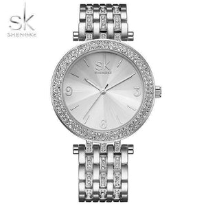 Planet Gates sliver 01 Women Watch Brands Crystal Sliver Sexy Diamond Design Bracelet Watches Ladies Crystal Watches Relogio Feminino