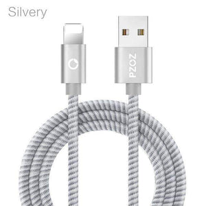 Planet Gates Sliver / 1m PZOZ For iPhone Charger usb cable 2.4A Fast Charging Mobile Phone Charge For ipad iphone cable X Xr Xs max Plus 8 7 6s 5 SE Cord