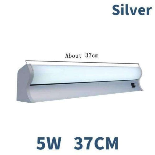 Planet Gates Sliver 5W 37CM / Cold White LED Mirror Light Wall Lamp with Switch Modern Sconce Waterproof 5W 11W Indoor  Decor Lighting Fixture Makeup Bathroom 220V 110V