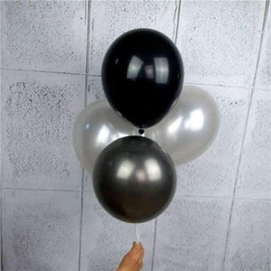 Planet Gates sliver black / 10inch 100 pcs 10 Inch 1.8g Birthday/Wedding Supply Latex Balloons Colorful Party Latex Air Baloon/Ballon Kids Inflatable Toy