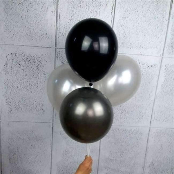 Planet Gates sliver black / 10inch 100 pcs 10 Inch 1.8g Birthday/Wedding Supply Latex Balloons Colorful Party Latex Air Baloon/Ballon Kids Inflatable Toy