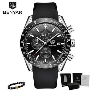 Planet Gates Sliver Black Men Watch Business Full Steel Quartz Top Brand Luxury Casual Waterproof Sports Male Wristwatch Relogio Masculino