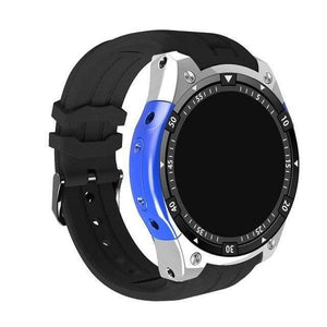 Planet Gates sliver blue / 512MB 4GB Smart Watch X100 Android 5.1MTK6580GPS Bluetooth WiFi SmartWatch Heart Rate Fitness Tracker for Samsung gear S3 KW88 GW11