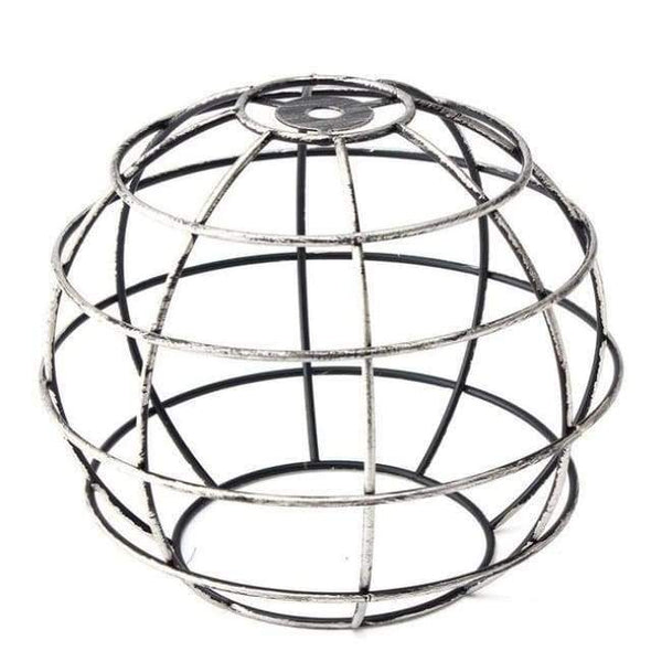 Planet Gates Sliver Grey E Smuxi Retro Vintage Industrial Lamp Covers Pendant Trouble Light Bulb Guard Wire Cage Ceiling Hanging Bars Cafe Lamp Shade