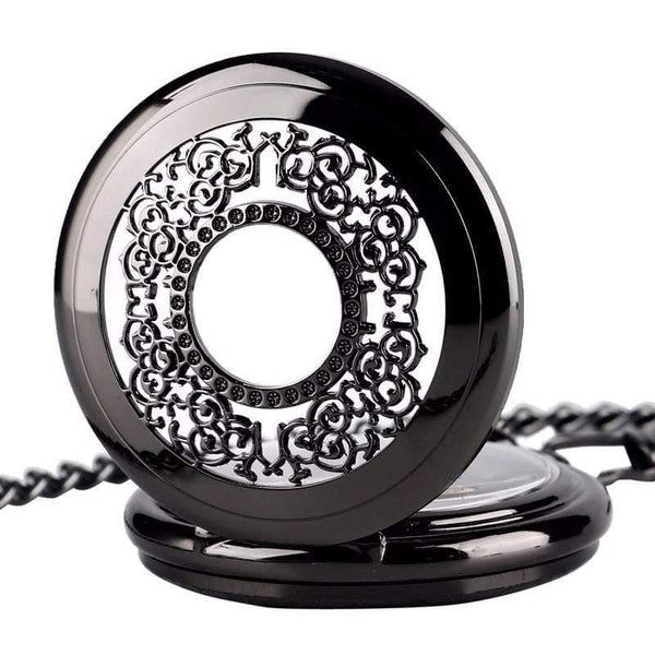 Planet Gates Sliver Pocket Watch Retro Silver Exquisite Necklace Classic Pendant Mechanical Hollow Women Skeleton Gift