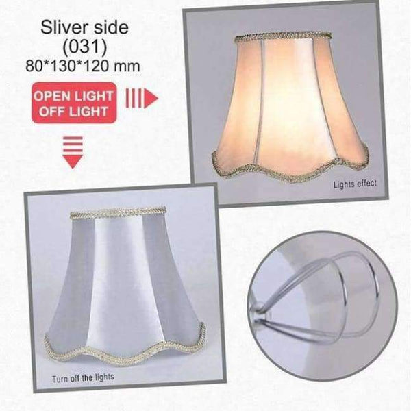 Planet Gates Sliver side Art Deco Ripple Lamp Shades Crystal Chandelier Wall Lamp Fabric Lampshade Nordic Style Modern Lamp Cover for Home Decoration