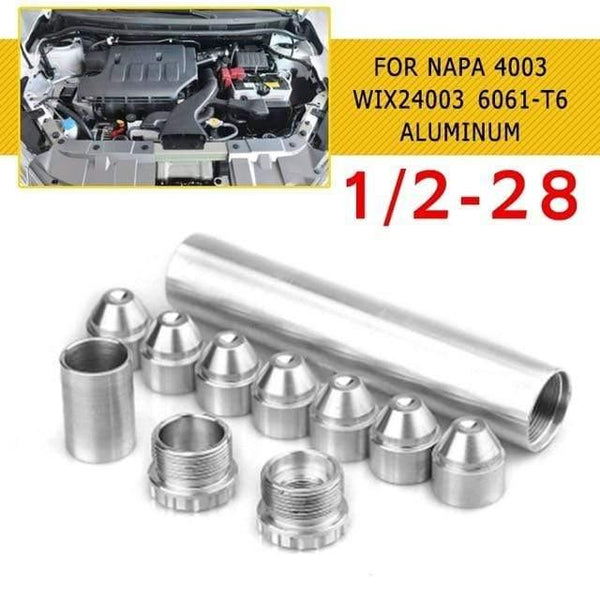Planet Gates Sliver / United States 1/2-28 Fuel Filters Solvent D Cell Aluminum Storage Cups For NAPA 4003 WIX 24003 Fuel Trap Filter 6061-T6 Part Black