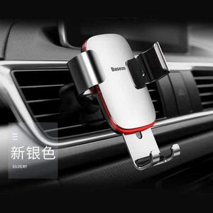 Planet Gates Sliver Universal Car Phone Holder For iPhone Samsung S9 Plus Huawei Car Holder Air Vent Mount Metal Gravity Mobile Phone Holder