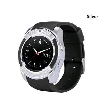 Planet Gates sliver V8 Smartwatch Bluetooth Pedometer SIM TF Card Watch Camera 2G Color Display Wrist Smart Watch Waterproof Device For Android