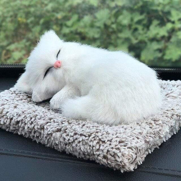 Planet Gates Small 11 Car Ornament ABS Plush Dogs Decoration Simulation Sleeping Dog Toy Automotive Dashboard Decor Ornaments Cute Auto Accessories