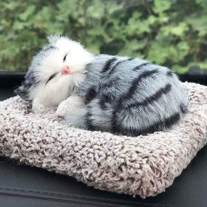 Planet Gates Small 13 Car Ornament ABS Plush Dogs Decoration Simulation Sleeping Dog Toy Automotive Dashboard Decor Ornaments Cute Auto Accessories