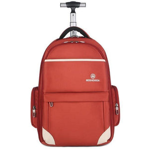 Planet Gates small 3 Oxford Trolley Travel Backpack Hand Luggage Suitcase Bags on Wheels Unisex Rolling Duffle Bag WSD-12911