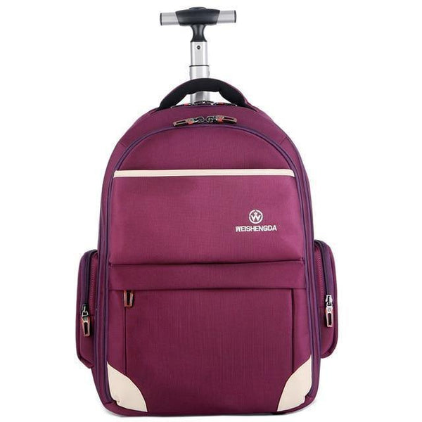 Planet Gates small 4 Oxford Trolley Travel Backpack Hand Luggage Suitcase Bags on Wheels Unisex Rolling Duffle Bag WSD-12911