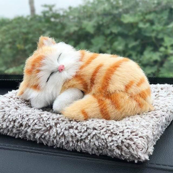 Planet Gates Small 9 Car Ornament ABS Plush Dogs Decoration Simulation Sleeping Dog Toy Automotive Dashboard Decor Ornaments Cute Auto Accessories