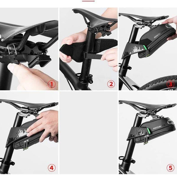 Planet Gates Small Black Bike Bag Bicycle Bag Shockproof Bike Saddle Bag For Bicycle Black Cycling Rear Seatpost Panniers MTB Bike Accessories