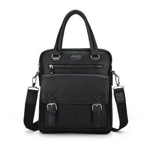 Planet Gates small black New Men Split Leather Handbag Zipper Men Business Polyester Two Silt Pocket Soft Handle 14 Inches Briefcases Bags