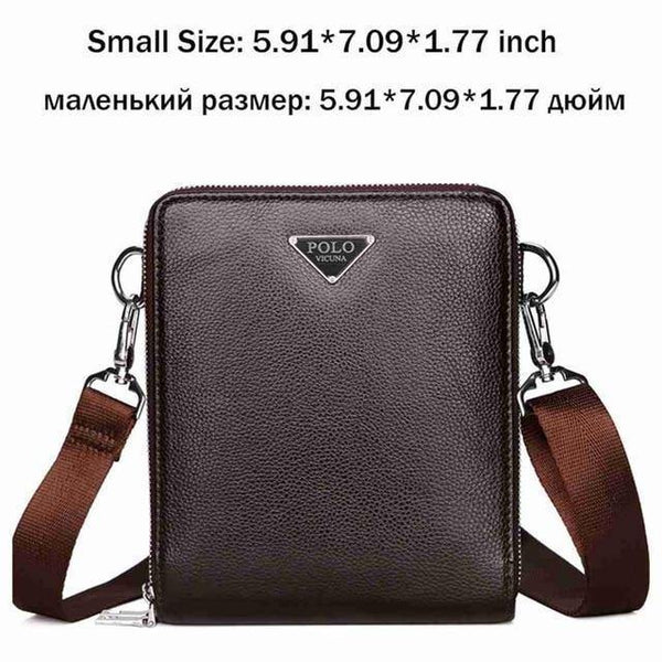 Planet Gates small borwn / China Luxury Brand Bags Leather Men's Single Shoulder Bag Double Pocket Men Bags Men Casual Crossbody Bag Handbag For Male
