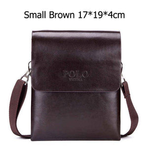 Planet Gates Small Brown / China Double Pocket Soft Leather Men Messenger Bag Small 2 Layer Mens Travel Bag Mens Bag For Phone