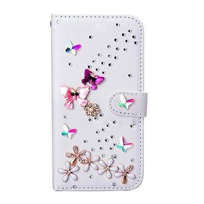 Planet Gates Small Butterfly / PU leather Diamond Flip Leather Phone Case For Huawei P8 LITE 2017/P9 LITE 2017/Honor 8 lite,Wallet Style Cover With Card Slot