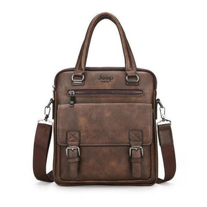 Planet Gates small coffee New Men Split Leather Handbag Zipper Men Business Polyester Two Silt Pocket Soft Handle 14 Inches Briefcases Bags