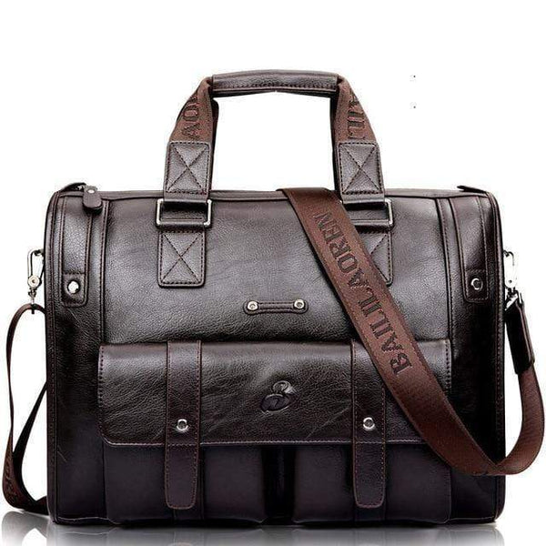 Planet Gates Small Dark brown Men briefcase Business Messenger Handbags Men Bags Laptop Handbag Bag Men's Travel Bags High Quality