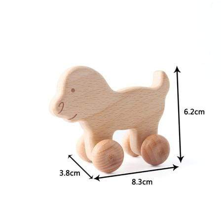 Planet Gates small dog Wooden Child Block For Babies BPA Free Organic Beech Animal Shape Baby Toy Car Montessori Toys Brain Game Handmade Crafts Gifts