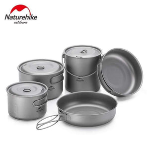 Planet Gates small Frying pan Outdoor Hiking Camping Picnic Tableware Titanium Pot Frying Pan Lightweight Camping Equipment 800ml 1250ml