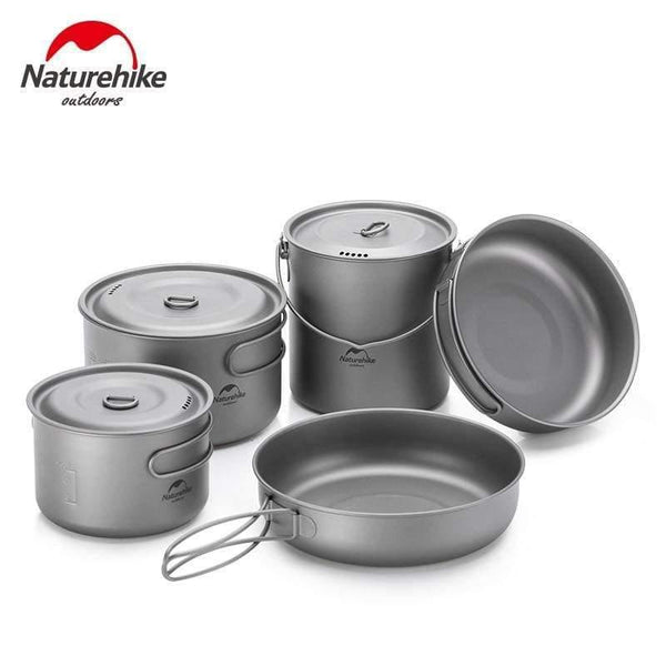 Planet Gates small Frying pan Outdoor Hiking Camping Picnic Tableware Titanium Pot Frying Pan Lightweight Camping Equipment 800ml 1250ml